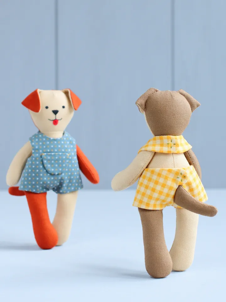 2 PDF Mini Dog Doll and Bed for Mini Pet Sewing Patterns Bundle