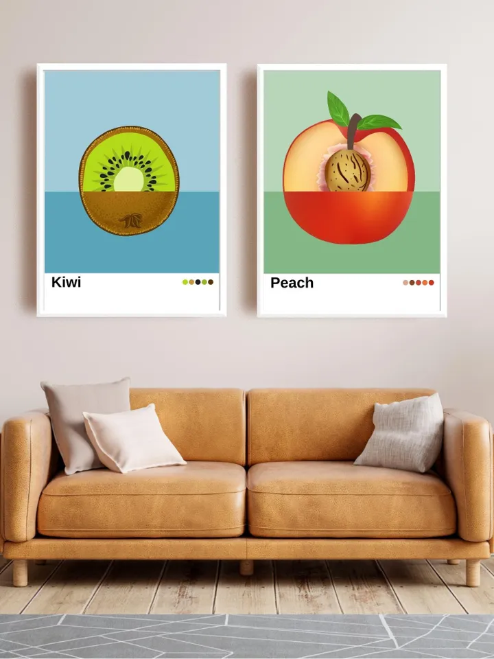 Kitchen wall art Set of 11 Fruits Prints Set Dining Room Wall Decor Minimalist Printable Art Modern Kitchen Decor Digital poster