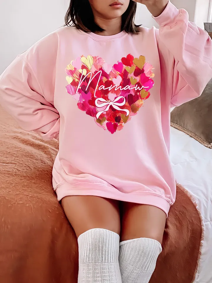 Nana Gigi Mimi png Valentine Day Heart Brushstroke png,Valentine Mama Mini coquette png, Valentines png, Pink Bow png, Pink Mama png, Match