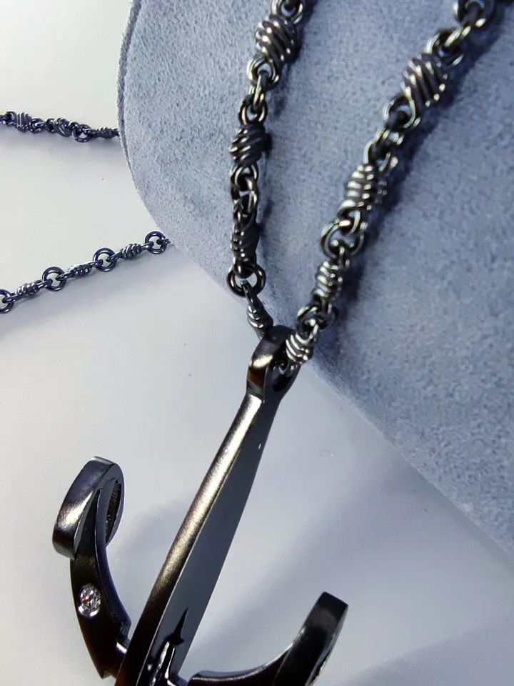 Silver Anchor Pendant - Amulet
