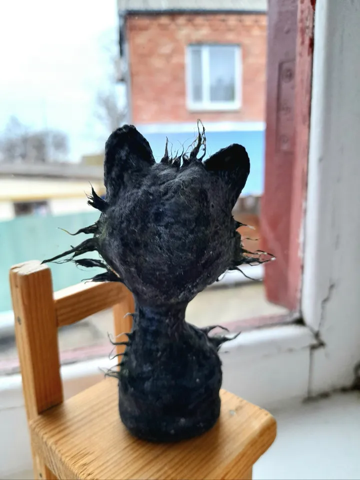 Girl Cat Theme Room Decor Black Cat Spun Coton Ornament Cute Kitten Decor Cat Lover Gift Idea
