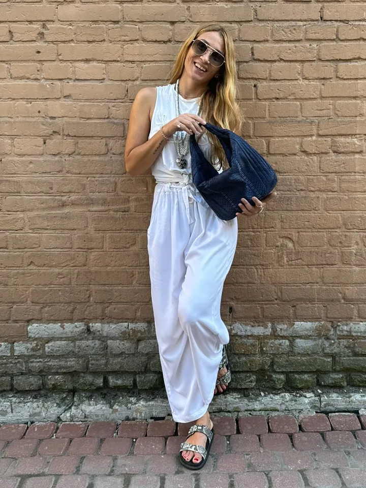 Medium Soft Hobo Classy Sport Woman Stitched Bag | Purse Genuine Python Skin | Dewi Jeans Big Elegant Leather Designer Soft Bag Snake |