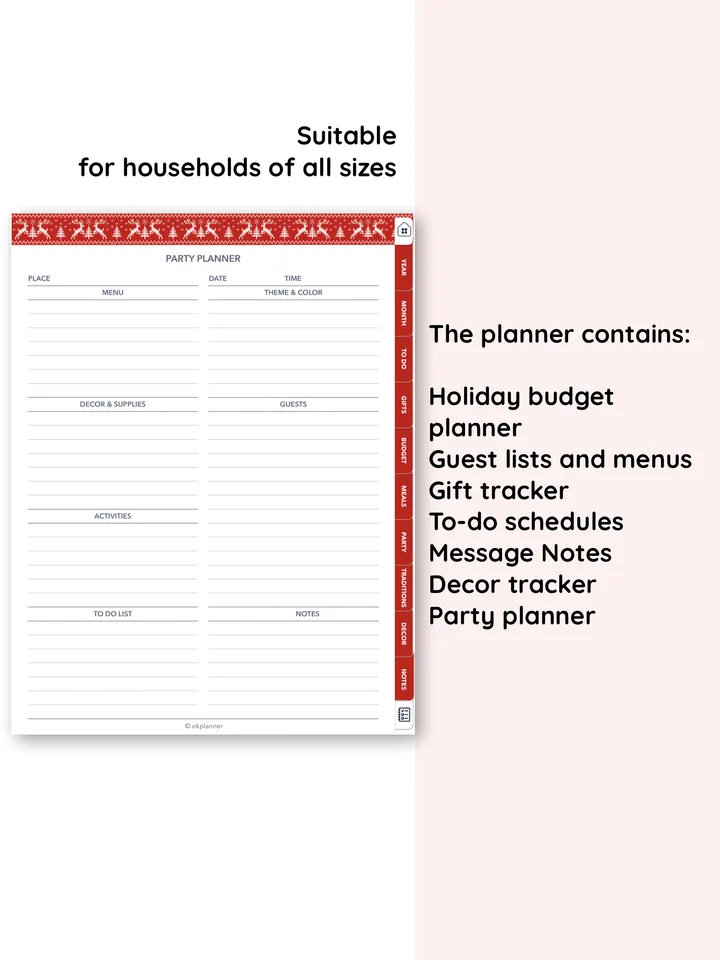 Christmas holiday journal. Christmas budget planner. Holiday binder. Event planner. Holiday planner. Christmas planning