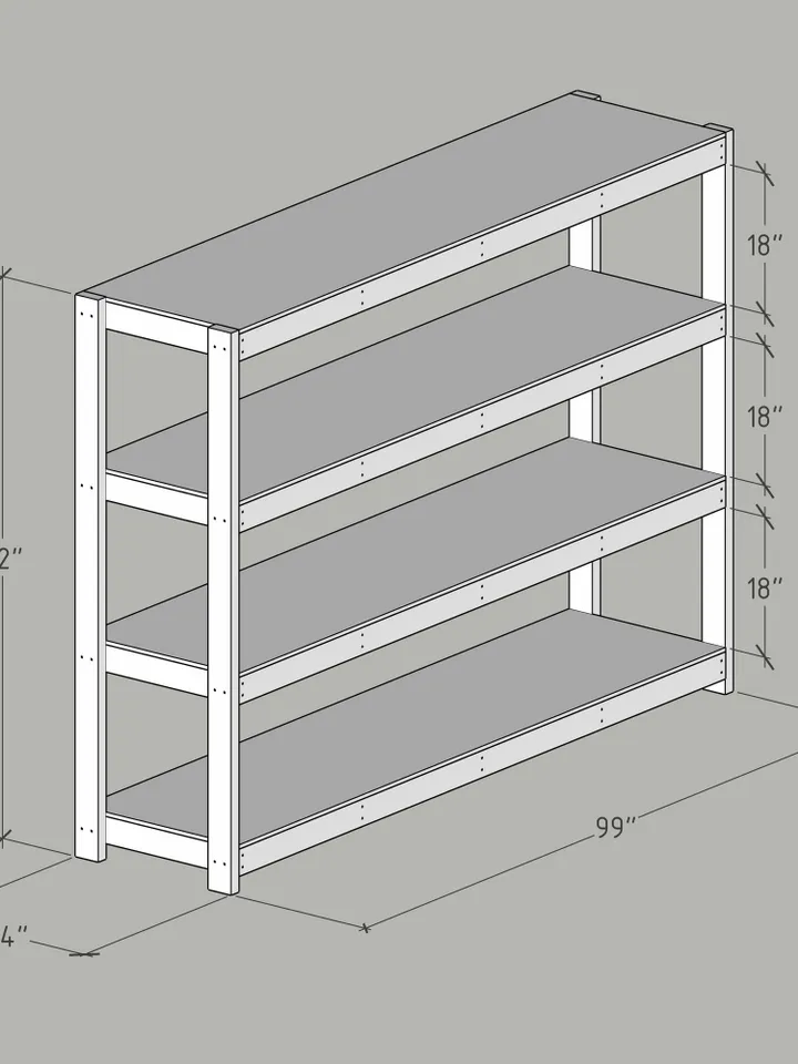 2x8 Garage Shelves Plans, PDF, DIY