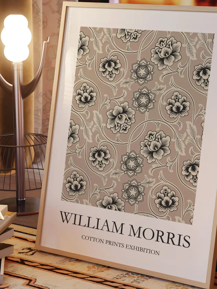 William Morris Wall Art Print Vintage Textile Poster Museum Inspired Design Home Decor Interior Pattern Digital Download Gift Classic Art