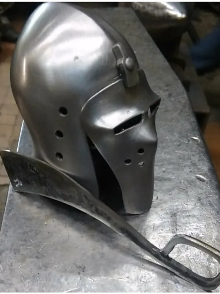 Steel helmet mini - bascinet helmet - made of steel - gift for him - gift idea f