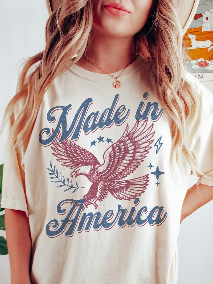 4th of July Sublimations, Designs Downloads, 4th of July, Png, Groovy, Shirt Design Sublimation Downloads, Eagle, 1776, Made In America