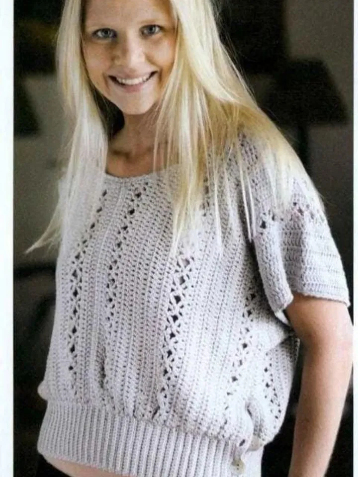 Sweater pattern, summer sweater women pattern, lace crochet pattern sweater pdf instant download