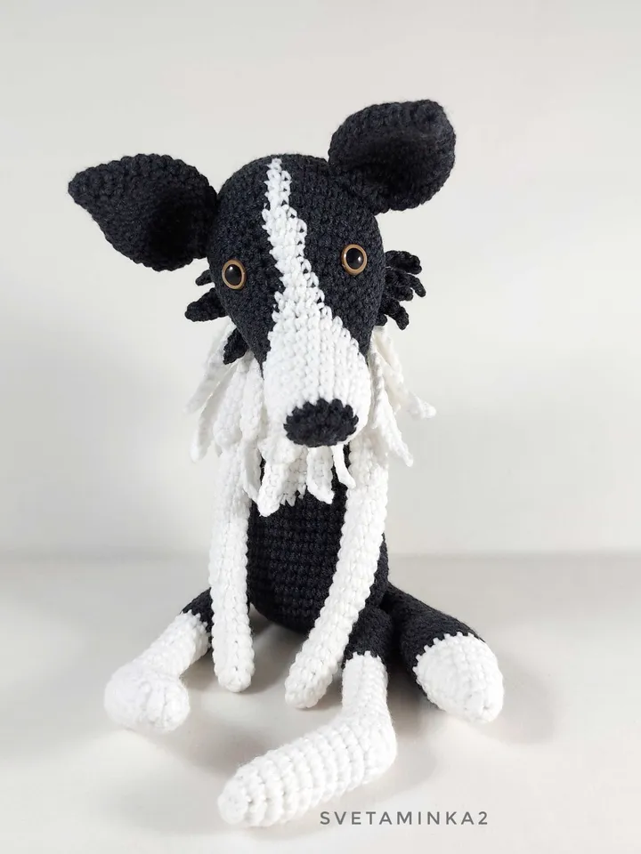 Crochet Border Collie Pattern. Amigurumi Border Collie. Crochet Dog. Amigurumi Dog. Digital Download. PDF.