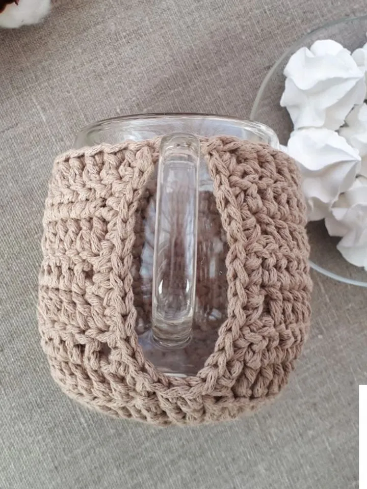 CROCHET PATTERN Cup cozy pattern Mug Cozy Crochet Pattern pdf Reusable Cup Warmer Crochet DIY Gift Cup Sleeve pattern Easy Crochet Pattern