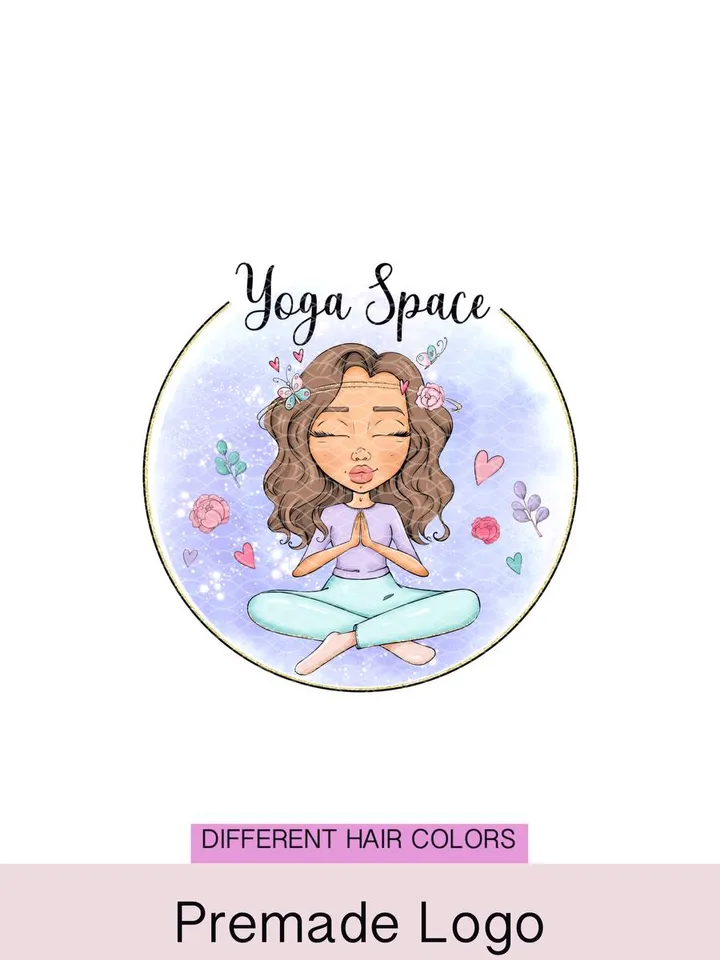 Yoga Studio Logo, Pilates Logo, Meditation Esoteric Logo, Astrology Logo, Spiritual Coach Logo