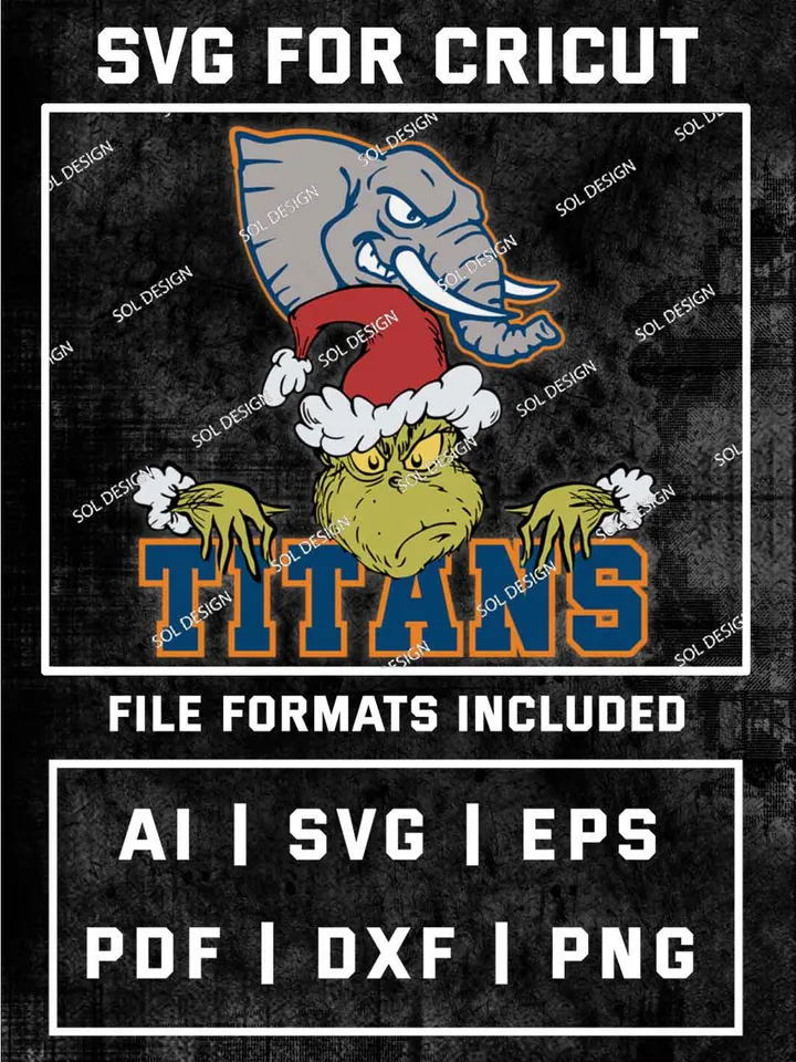 Grinch Cal State Fullerton Titans SVG, NCAA SVG Design, NCAA Cal State Fullerton Titans SVG, NCAA Titans Cricut, Christmas Svg, Grinch svg, Digital Download