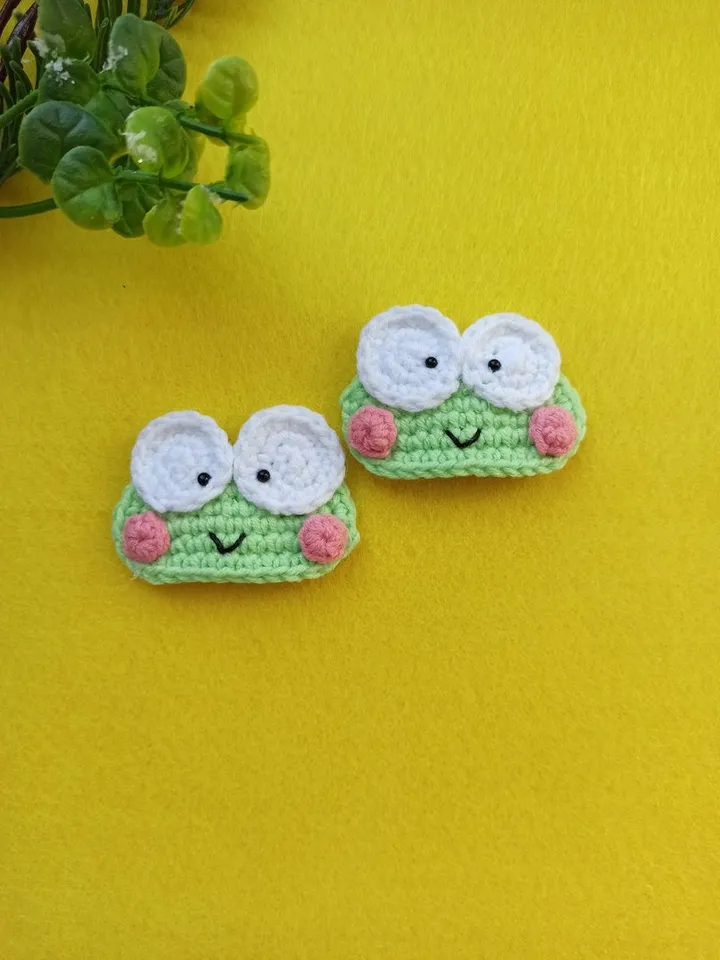 Children hairpin frogs kawaii,hair ornament,crochet hairpin for girl,