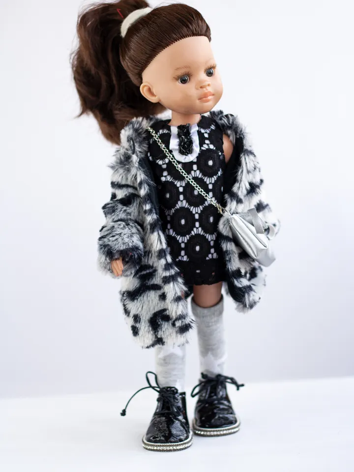 Little Darling Dianna Effner set of clothes, 13 inch doll dress, coat, shoes, underwear, bag, Paola Reina clothes, Dolls
