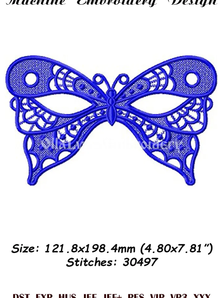 FSL Butterfly Mask embroidery design