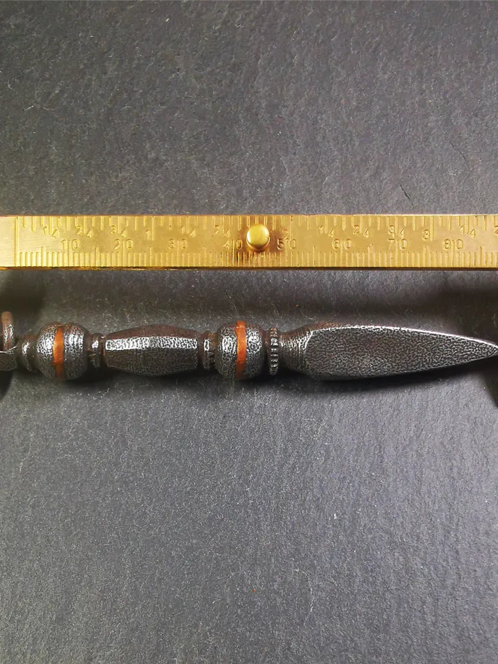 Gandhanra Handmade Tibetan Amulet ,Kila(Dorje Phurba) , Trantic Buddhism Ritual Implement Pendant,Made of Cold Iron,3.74"