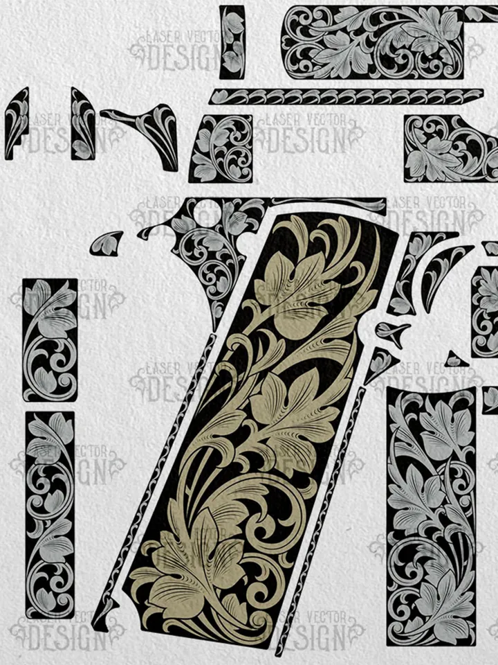 VECTOR DESIGN Remington 1911 R 1s Leafy scrolls