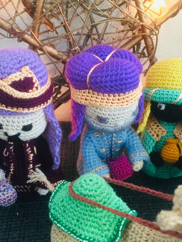 Christmas nativity Magi crochet pattern 3 in 1