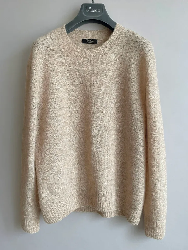 Women's Lightweight Alpaca Sweater C-Neck