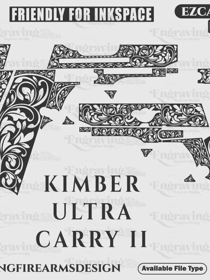 Engraving Firearms Design Kimber Ultra Carry ii Scroll Design Svg