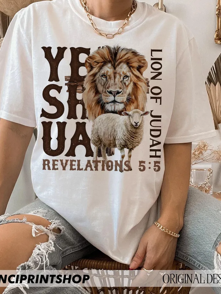 Retro Christian Png, Jesus png, YESHUA Png, Lion of Judah Png, Bible Verse png, Christian Shirt Design, Religious Png, Christian png, Retro