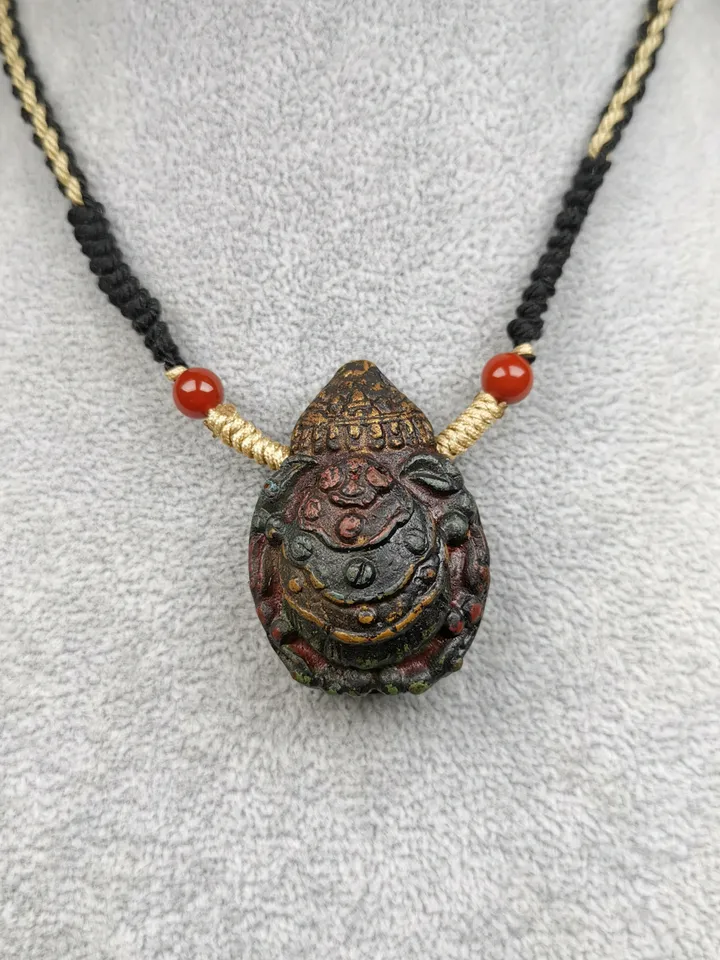 Gandhanra Old Tibetan Tsa Tsa Amulet, Scorpion Guru of Padmasambhava, Scorpion Terma Amulet of Wrathful Kila Transmission