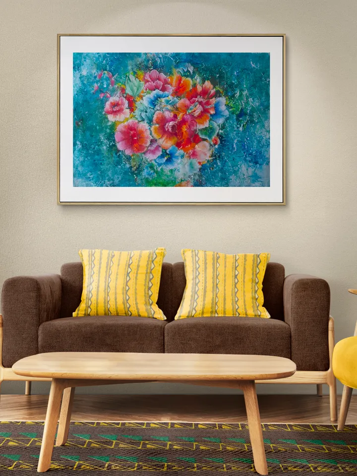 Oil Pastel Flowers Paintings Floral Heart