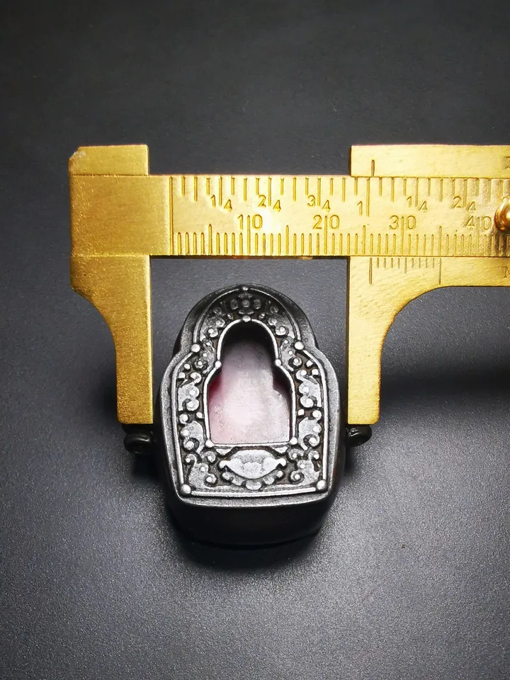 Gandhanra Antique Handmade Gau Ghau Shrine, Mini Tibetan Buddhist Altar Amulet Pendant
