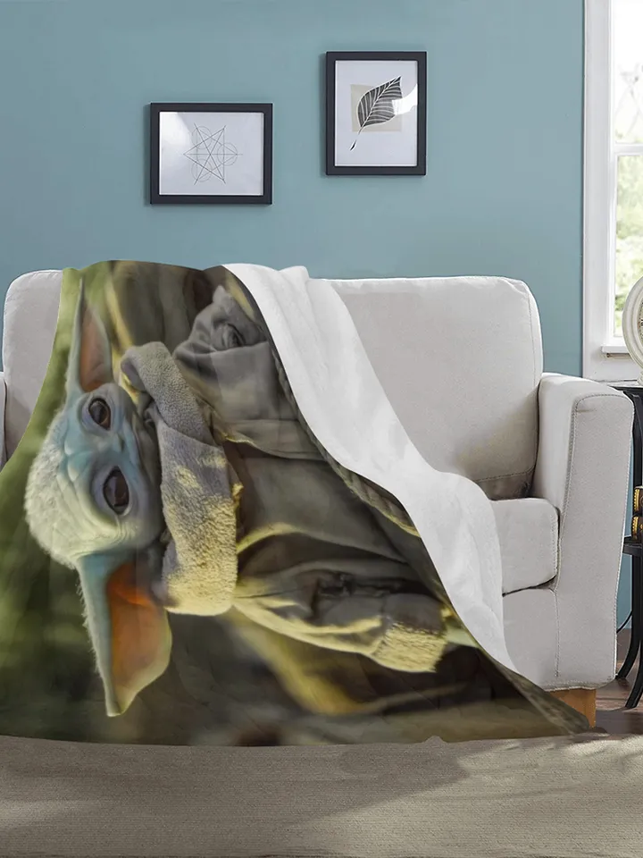 Baby Yoda Blanket Lightweight Soft Microfiber Fleece