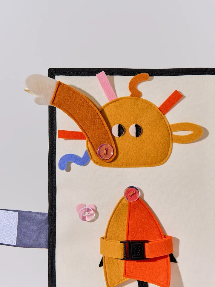 felt busy board, travel toddler busy board soft, kinderkrama
