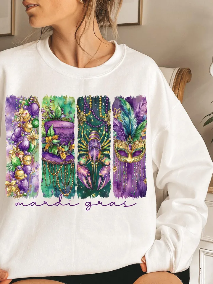 Retro Mardi Gras PNG, Fleur De Lis Png, Brushstroke Mardi Gras Png, Glitter, Mardi Gras Coquette Png, King Cake Png, Louisiana Crawfish Png