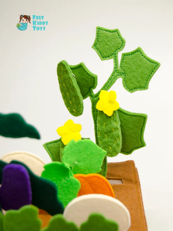 Felt vegetable garden, eco toy, Set 2