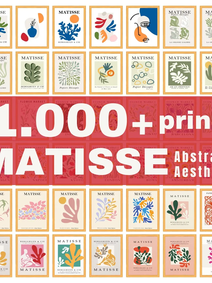 Matisse Art Print Set of 1000+, Aesthetic Matisse Poster, Maximalist Art, Gallery Wall Set, Museum Exhibition Art, Matisse Digital Poster