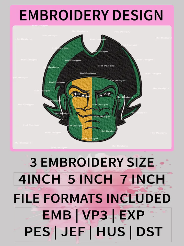 George Mason Patriots Embroidery Designs, NCAA Logo Machine Embroidery Files, College Team Embroidery Patterns