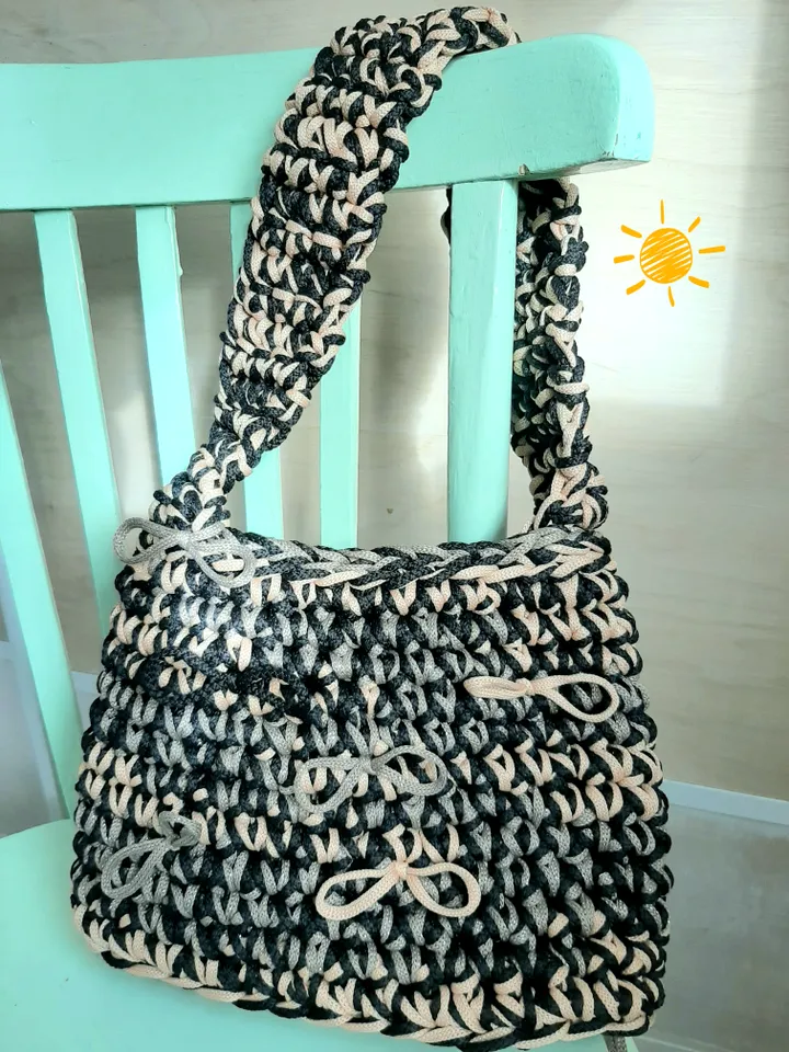 Crochet bag, shoulder bag, trendy bag