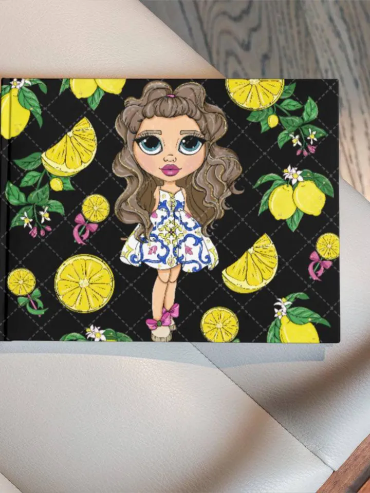Magnificent Lemon Girl Clipart, Citrus Doll Clipart, Summer Girl Clipart, Lemon Clipart Bundle, Cute Planner Dolls Stickers, Fruit Sublimation Design