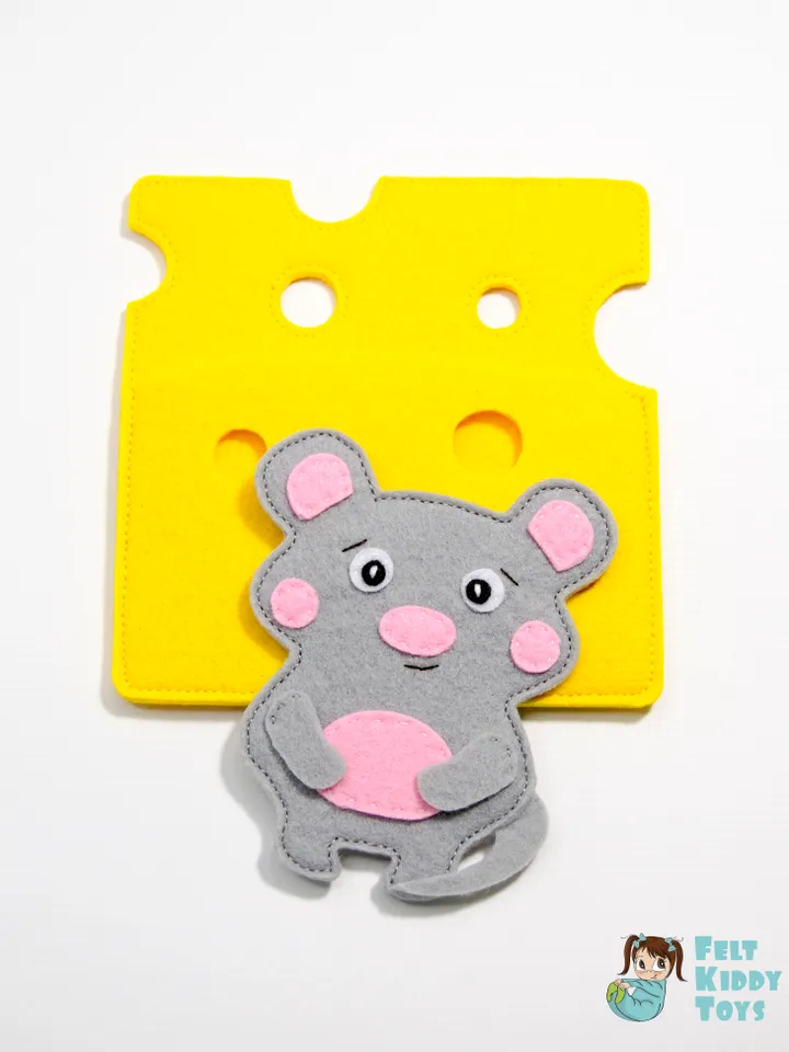 Mouse in Cheese house, PDF Pattern and Tutorial, SVG file
