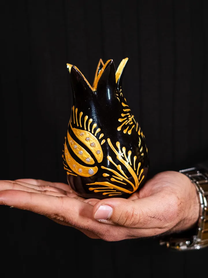 Luxury Black and Gold Tulip Vase Set | Handmade Turkish Art | Elegant Tulip Decor & Modern Home Accent | Unique Gift, Home Decor