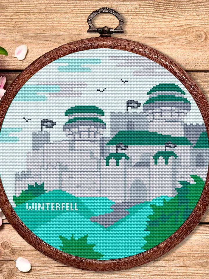 Winterfell Cross Stitch Pattern, Movies Cross Stitch Pattern, Movie Pattern, GOT Cross Stitch Pattern, TV Cross Stitch Patterns #mv002
