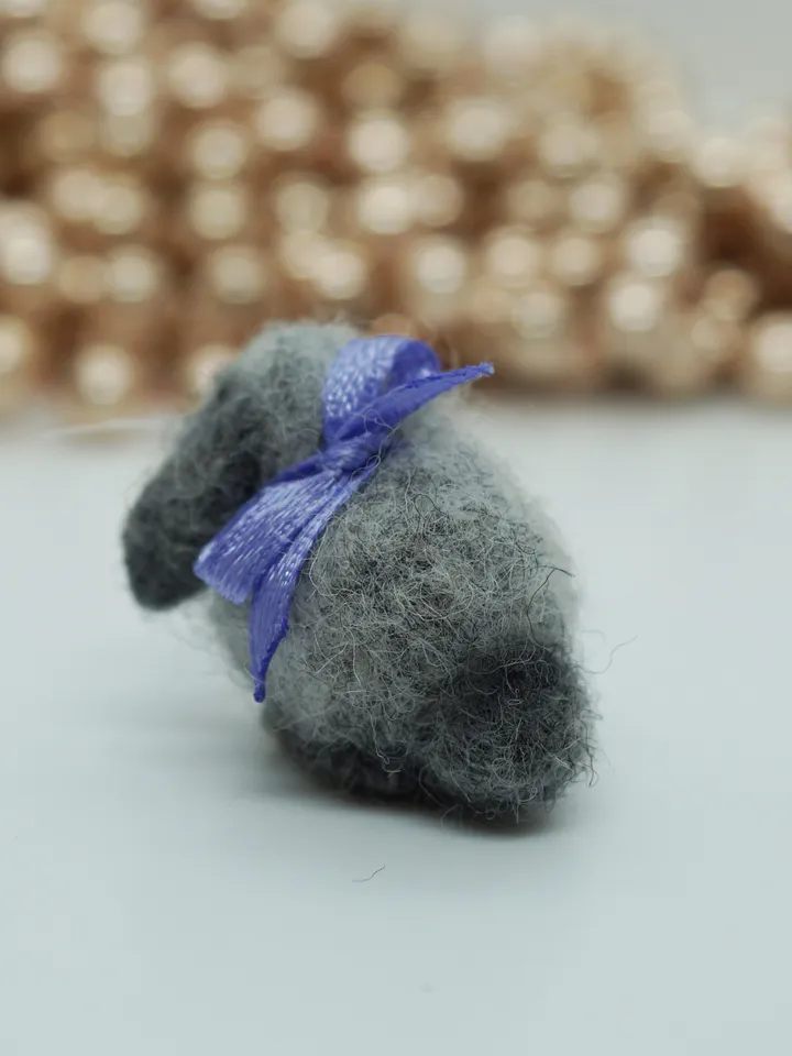 Carrot the rabbit, miniature needle felted animal, gift for her, tiny rabbit, made to order