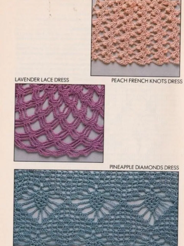 Baby dress crochet pattern, crochet dress baby set 5 vintage dress crochet pattern