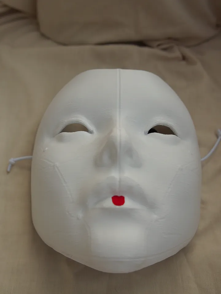Geisha Mask Female Japanese White Face Geisha mask