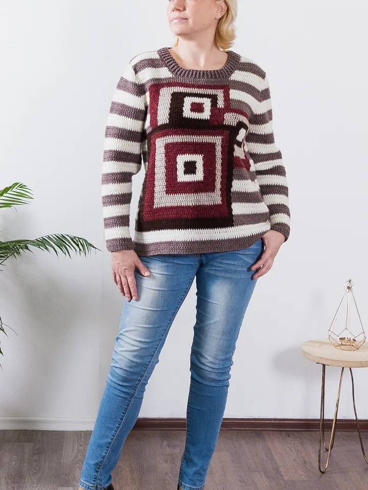 Simple Sweater Geometry Crochet Pattern