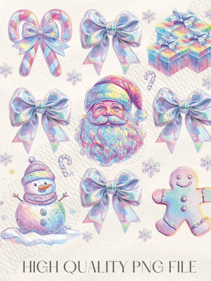 Iridescent Coquette Bow,Christmas png,Christmas designs,Christmas sublimation, Iridescent,Retro Holidays png,Holiday vibes, Girly Christmas