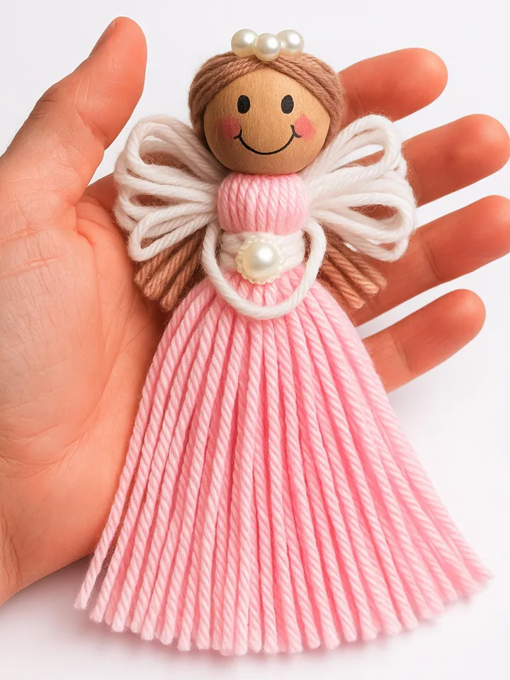 DIY Yarn Angel Craft Pattern Tutorial, Beginner-Friendly Easy Yarn Angel Pattern for Beautiful Handmade Holiday Decorations & Gifts