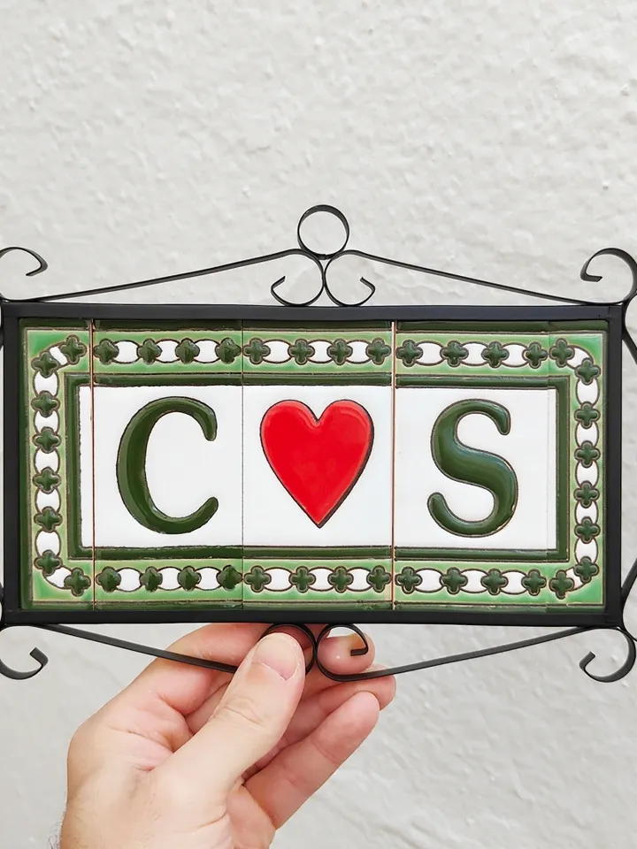 Ceramic letters and numbers 11cm (4.3") for the wall - Hand-glazed in Spain - "CORDOBA" models - Ceramic letters number -