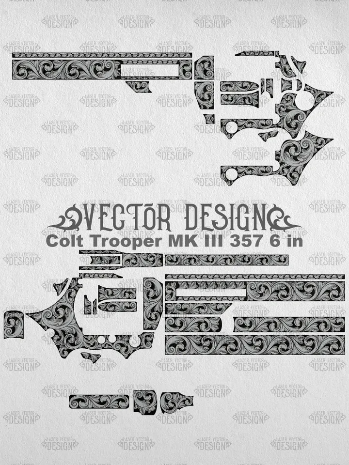 VECTOR DESIGN Colt Trooper MK III 357 6 in Scrollwork $100.00 | Buy ...