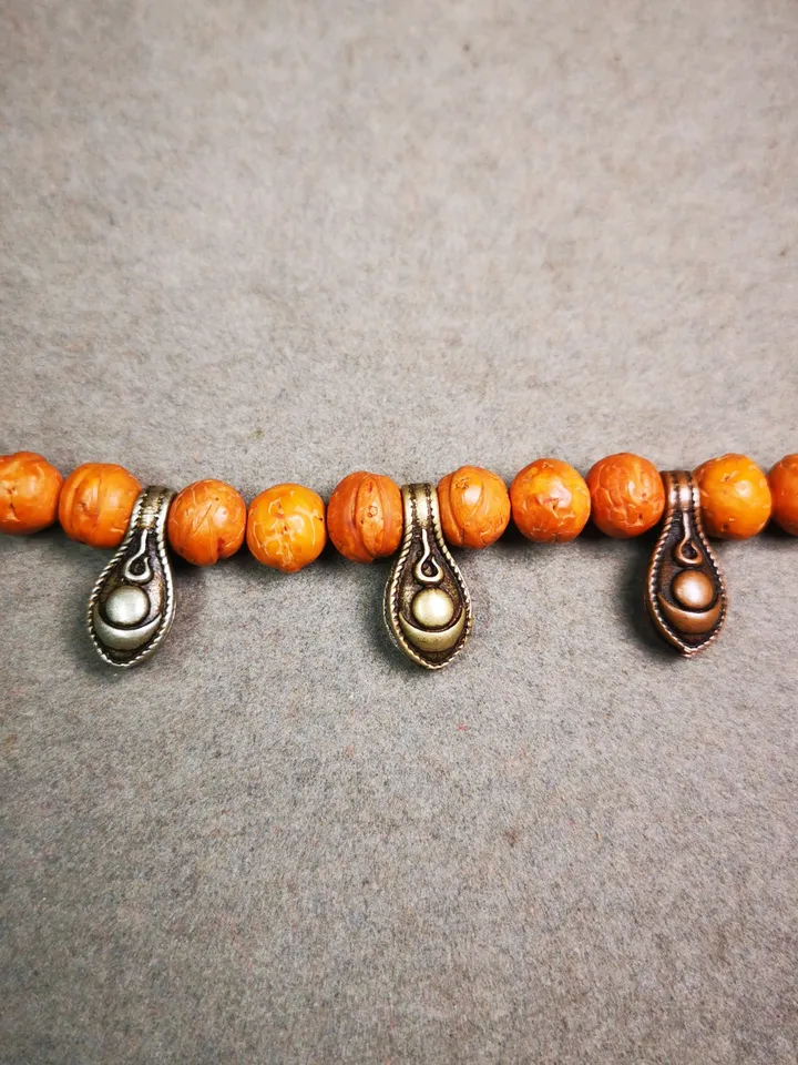 Gandhanra Handmade Buddhist Mala Counter Clip,Bum Counter Clip for Prayer Beads,Mani Jewel/Wish-Fulfilling Cintamani Shape,Mala Accessories