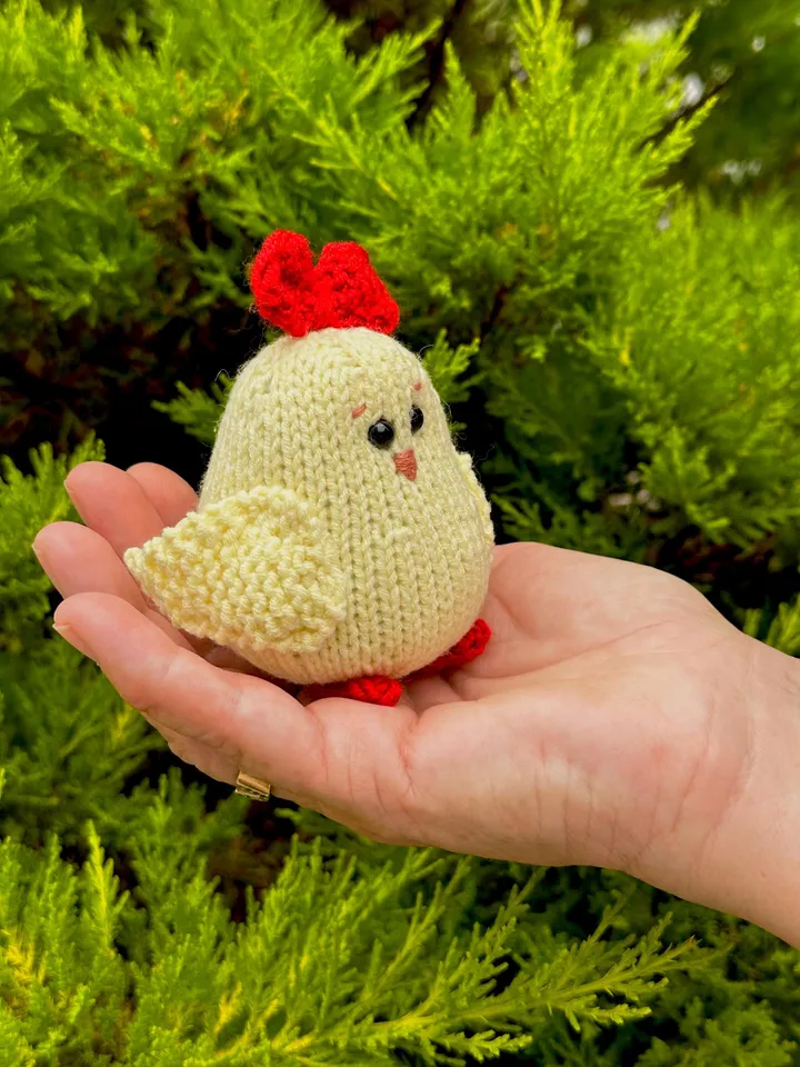 PDF Chicken Knitting Pattern, Knitted Toy Tutorial, Knitted Animal Pattern, Chick