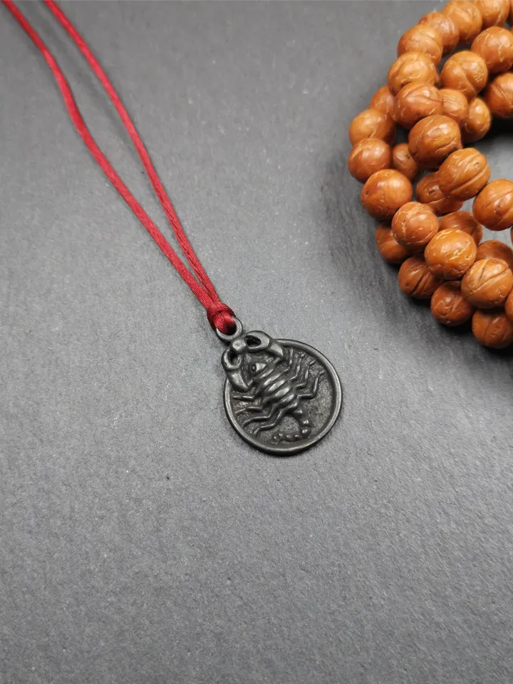 Gandhanra Handmade Tibetan Amulet,Scorpion Guru of Padmasambhava, Buddhist Scorpion Pendant, Made of Brass,0.8&quot;